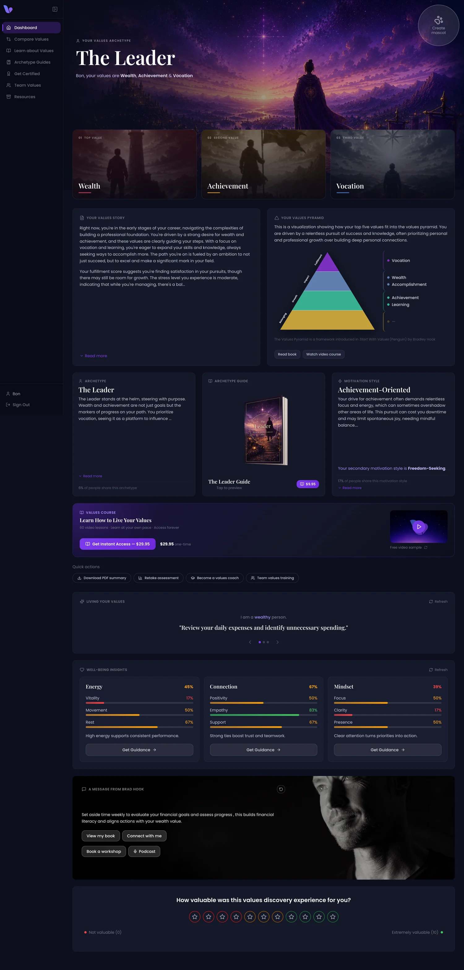 The Values App — your personal values dashboard